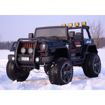 MEGA JEEP 4X4 Z REDUKTOREM NAPĘDU EXCLUSIVE 24 V, 480 WAT, WOLNY START,MIĘKKIE KOŁA /WXE1688-24V