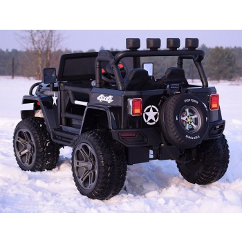 MEGA JEEP 4X4 Z REDUKTOREM NAPĘDU EXCLUSIVE 24 V, 480 WAT, WOLNY START,MIĘKKIE KOŁA /WXE1688-24V