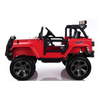 MEGA JEEP 4X4 Z REDUKTOREM NAPĘDU  EXCLUSIVE, WOLNY START,MIĘKKIE KOŁA, 2x12V 10 Ah/WXE1688