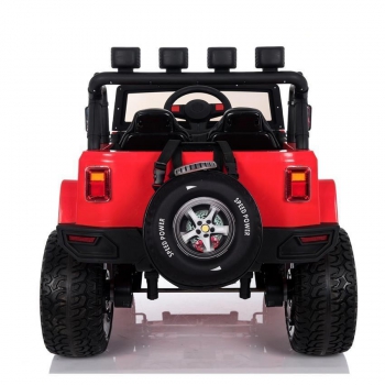 MEGA JEEP 4X4 Z REDUKTOREM NAPĘDU  EXCLUSIVE, WOLNY START,MIĘKKIE KOŁA, 2x12V 10 Ah/WXE1688