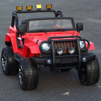 MEGA JEEP 4X4 Z REDUKTOREM NAPĘDU  EXCLUSIVE, WOLNY START,MIĘKKIE KOŁA, 2x12V 10 Ah/WXE1688
