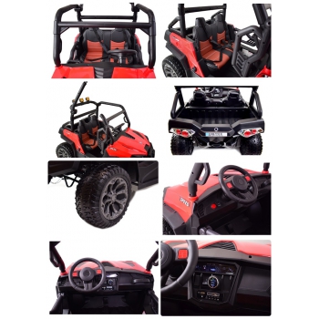 MEGA BUGGY UTV DLA 2 DZIECI, 4 SILNIKI, MIĘKKIE SIEDZENIE, MIĘKKIE KOŁA/7988-HIGH