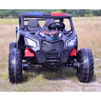 MEGA BUGGY UTV POLICJA TURBO R FOX DLA 2 DZIECI 4X200 W, 24V, SUPER MOC, WSPOMAGANIE/XB2118