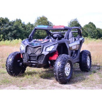 MEGA BUGGY UTV POLICJA TURBO R FOX DLA 2 DZIECI 4X200 W, 24V, SUPER MOC, WSPOMAGANIE/XB2118