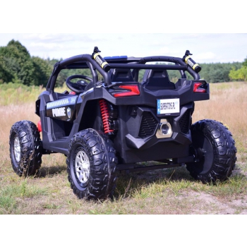 MEGA BUGGY UTV POLICJA TURBO R FOX DLA 2 DZIECI 4X200 W, 24V, SUPER MOC, WSPOMAGANIE/XB2118