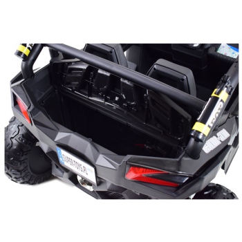 MEGA BUGGY UTV POLICJA TURBO R FOX DLA 2 DZIECI 4X200 W, 24V, SUPER MOC, WSPOMAGANIE/XB2118