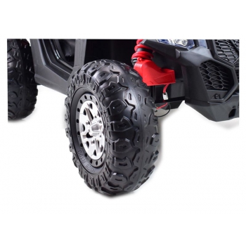 MEGA BUGGY UTV POLICJA TURBO R FOX DLA 2 DZIECI 4X200 W, 24V, SUPER MOC, WSPOMAGANIE/XB2118