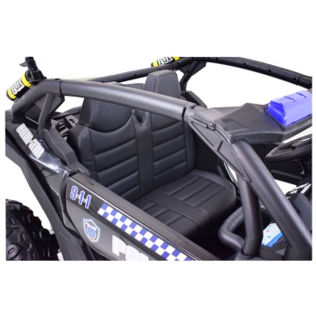 MEGA BUGGY UTV POLICJA TURBO R FOX DLA 2 DZIECI 4X200 W, 24V, SUPER MOC, WSPOMAGANIE/XB2118