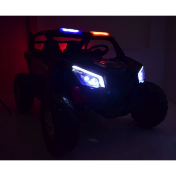 MEGA BUGGY UTV POLICJA TURBO R FOX DLA 2 DZIECI 4X200 W, 24V, SUPER MOC, WSPOMAGANIE/XB2118