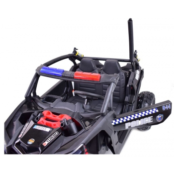 MEGA BUGGY UTV POLICJA TURBO R FOX DLA 2 DZIECI 4X200 W, 24V, SUPER MOC, WSPOMAGANIE/XB2118