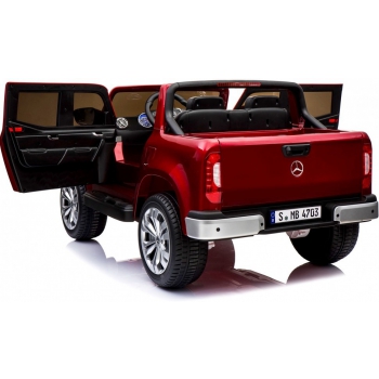 MERCEDES X LICENCJA, 4X4, 2x12V  PANEL MP4, 5 PUNKTOWE PASY, MIĘKKIE KOŁA EVA, MIĘKKIE SIEDZENIE, LAKIER POLEROWANY, FULL OPCJA/XMX606