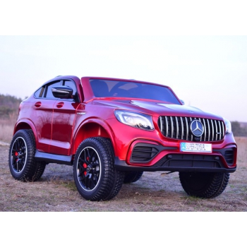 MERCEDES GLC 63S LICENCJA, 4X4, 2x12V, WALIZKA, MIĘKKIE KOŁA EVA, MIĘKKIE SIEDZENIE, LAKIER POLEROWANY, FULL OPCJA/XMX608