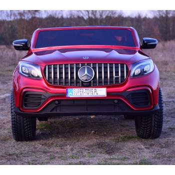 MERCEDES GLC 63S LICENCJA, 4X4, 2x12V, WALIZKA, MIĘKKIE KOŁA EVA, MIĘKKIE SIEDZENIE, LAKIER POLEROWANY, FULL OPCJA/XMX608
