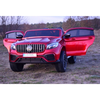 MERCEDES GLC 63S LICENCJA, 4X4, 2x12V, WALIZKA, MIĘKKIE KOŁA EVA, MIĘKKIE SIEDZENIE, LAKIER POLEROWANY, FULL OPCJA/XMX608