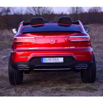 MERCEDES GLC 63S LICENCJA, 4X4, 2x12V, WALIZKA, MIĘKKIE KOŁA EVA, MIĘKKIE SIEDZENIE, LAKIER POLEROWANY, FULL OPCJA/XMX608