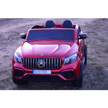 MERCEDES GLC 63S LICENCJA, 4X4, 2x12V, WALIZKA, MIĘKKIE KOŁA EVA, MIĘKKIE SIEDZENIE, LAKIER POLEROWANY, FULL OPCJA/XMX608