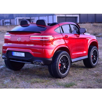 MERCEDES GLC 63S LICENCJA, 4X4, 2x12V, WALIZKA, MIĘKKIE KOŁA EVA, MIĘKKIE SIEDZENIE, LAKIER POLEROWANY, FULL OPCJA/XMX608