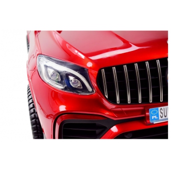 MERCEDES GLC 63S LICENCJA, 4X4, 2x12V, WALIZKA, MIĘKKIE KOŁA EVA, MIĘKKIE SIEDZENIE, LAKIER POLEROWANY, FULL OPCJA/XMX608