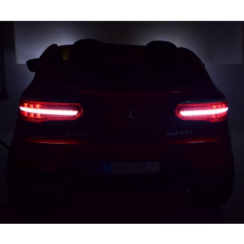 MERCEDES GLC 63S LICENCJA, 4X4, 2x12V, WALIZKA, MIĘKKIE KOŁA EVA, MIĘKKIE SIEDZENIE, LAKIER POLEROWANY, FULL OPCJA/XMX608