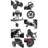 GOKART NA PEDAŁY LICENCJA MERCEDESA KOŁA EVA, MIĘKKIE SIEDZENIE Z LOGIEM MB JAKOŚĆ /XMX610
