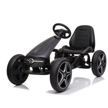 GOKART NA PEDAŁY LICENCJA MERCEDESA KOŁA EVA, MIĘKKIE SIEDZENIE Z LOGIEM MB JAKOŚĆ /XMX610