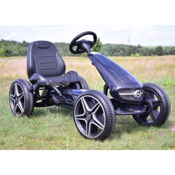 GOKART NA PEDAŁY LICENCJA MERCEDESA KOŁA EVA, MIĘKKIE SIEDZENIE Z LOGIEM MB JAKOŚĆ /XMX610