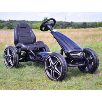 GOKART NA PEDAŁY LICENCJA MERCEDESA KOŁA EVA, MIĘKKIE SIEDZENIE Z LOGIEM MB JAKOŚĆ /XMX610