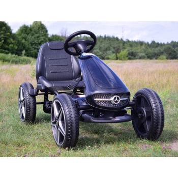GOKART NA PEDAŁY LICENCJA MERCEDESA KOŁA EVA, MIĘKKIE SIEDZENIE Z LOGIEM MB JAKOŚĆ /XMX610