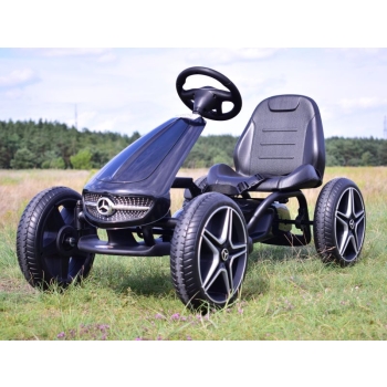 GOKART NA PEDAŁY LICENCJA MERCEDESA KOŁA EVA, MIĘKKIE SIEDZENIE Z LOGIEM MB JAKOŚĆ /XMX610