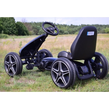 GOKART NA PEDAŁY LICENCJA MERCEDESA KOŁA EVA, MIĘKKIE SIEDZENIE Z LOGIEM MB JAKOŚĆ /XMX610