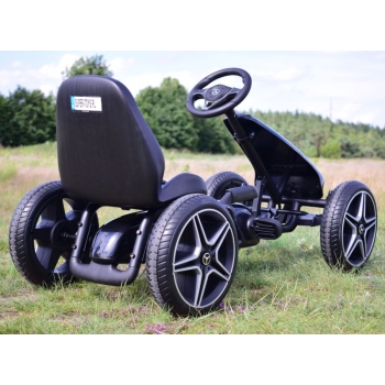 GOKART NA PEDAŁY LICENCJA MERCEDESA KOŁA EVA, MIĘKKIE SIEDZENIE Z LOGIEM MB JAKOŚĆ /XMX610