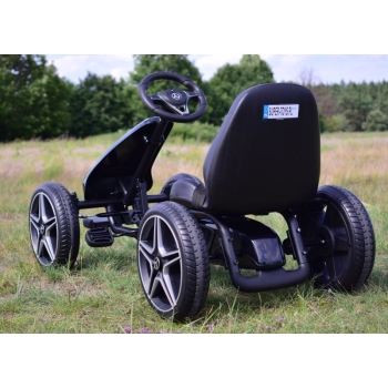 GOKART NA PEDAŁY LICENCJA MERCEDESA KOŁA EVA, MIĘKKIE SIEDZENIE Z LOGIEM MB JAKOŚĆ /XMX610