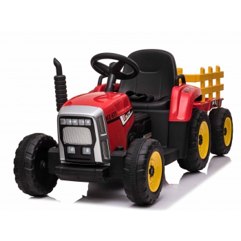 SUPER TRAKTOR BLOW - NA AKUMULATOR Z PRZYCZEPĄ, MIĘKKIE KOŁA, MIEKKIE SIEDZENIE, PILOT/XMX611