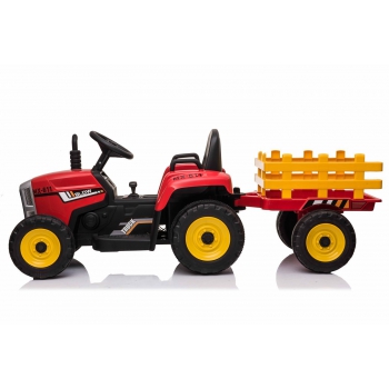 SUPER TRAKTOR BLOW - NA AKUMULATOR Z PRZYCZEPĄ, MIĘKKIE KOŁA, MIEKKIE SIEDZENIE, PILOT/XMX611