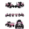 SUPER TRAKTOR BLOW - NA AKUMULATOR Z PRZYCZEPĄ, MIĘKKIE KOŁA, MIEKKIE SIEDZENIE, PILOT/XMX611