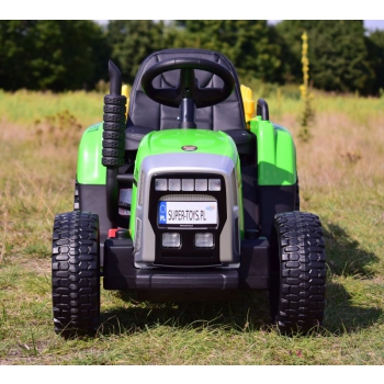 SUPER TRAKTOR BLOW - NA AKUMULATOR Z PRZYCZEPĄ, MIĘKKIE KOŁA, MIEKKIE SIEDZENIE, PILOT/XMX611