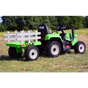 SUPER TRAKTOR BLOW - NA AKUMULATOR Z PRZYCZEPĄ, MIĘKKIE KOŁA, MIEKKIE SIEDZENIE, PILOT/XMX611
