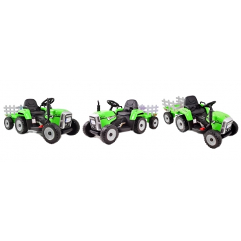 SUPER TRAKTOR BLOW - NA AKUMULATOR Z PRZYCZEPĄ, MIĘKKIE KOŁA, MIEKKIE SIEDZENIE, PILOT/XMX611