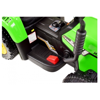 SUPER TRAKTOR BLOW - NA AKUMULATOR Z PRZYCZEPĄ, MIĘKKIE KOŁA, MIEKKIE SIEDZENIE, PILOT/XMX611