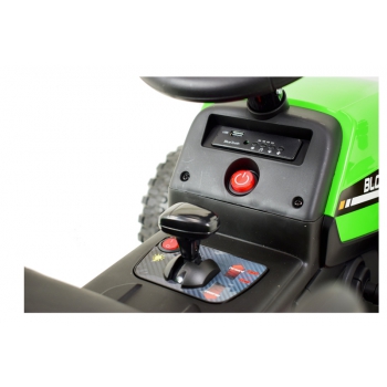 SUPER TRAKTOR BLOW - NA AKUMULATOR Z PRZYCZEPĄ, MIĘKKIE KOŁA, MIEKKIE SIEDZENIE, PILOT/XMX611