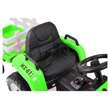 SUPER TRAKTOR BLOW - NA AKUMULATOR Z PRZYCZEPĄ, MIĘKKIE KOŁA, MIEKKIE SIEDZENIE, PILOT/XMX611