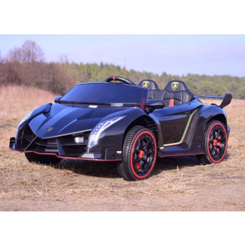 ORYGINALNE LAMBORGHINI VENENO NA AKUMULATOR, MIĘKKIE KOŁA, MIĘKKIE SIEDZENIE/XMX615