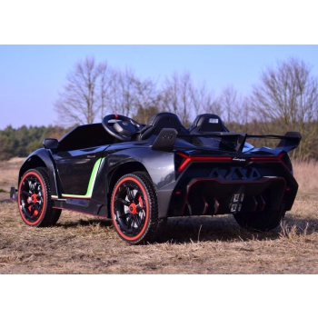 ORYGINALNE LAMBORGHINI VENENO NA AKUMULATOR, MIĘKKIE KOŁA, MIĘKKIE SIEDZENIE/XMX615