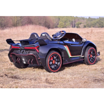 ORYGINALNE LAMBORGHINI VENENO NA AKUMULATOR, MIĘKKIE KOŁA, MIĘKKIE SIEDZENIE/XMX615