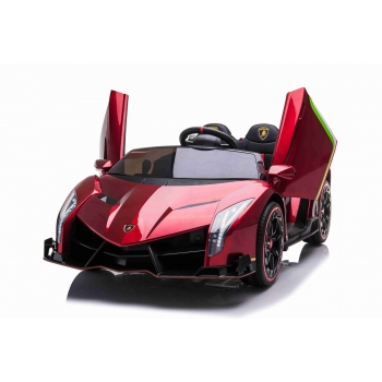 ORYGINALNE LAMBORGHINI VENENO NA AKUMULATOR, MIĘKKIE KOŁA, MIĘKKIE SIEDZENIE, LAKIER/XMX615