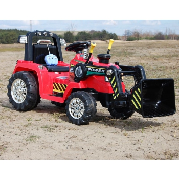 NAJMOCNIEJSZY TRAKTOR Z ŁYŻKĄ  I PILOTEM 12V  DWIE PRĘDKOŚCI/1005A