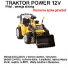 NAJMOCNIEJSZY TRAKTOR Z ŁYŻKĄ  I PILOTEM 12V  TRZY PRĘDKOŚCI/1005A