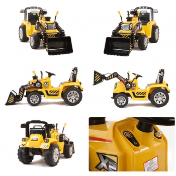 NAJMOCNIEJSZY TRAKTOR Z ŁYŻKĄ  I PILOTEM 12V  TRZY PRĘDKOŚCI/1005A